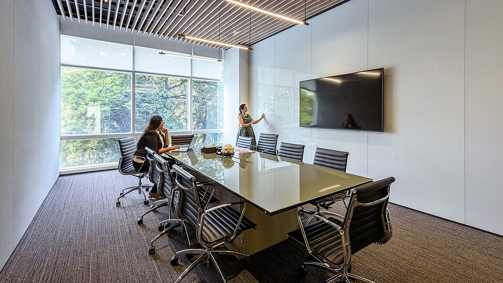 A person sitting at a table.
