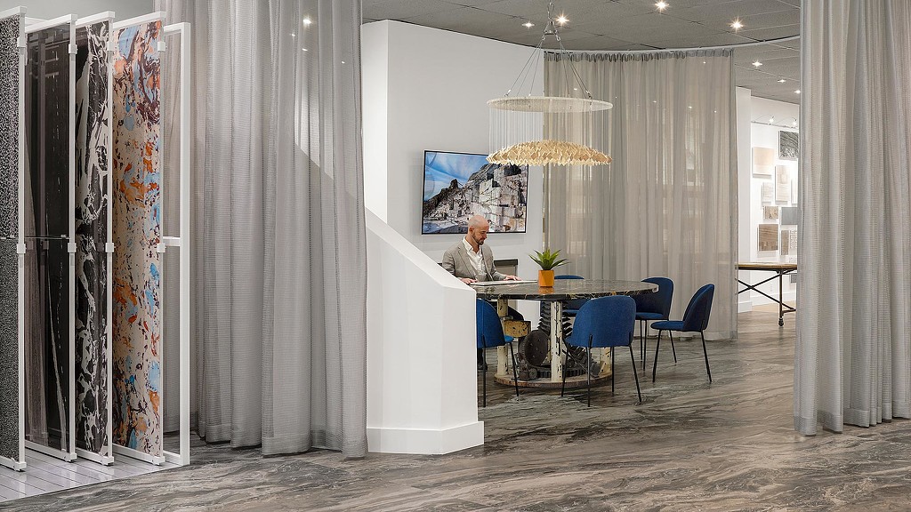 A person sitting at a table.