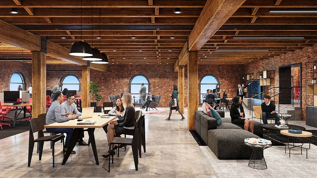 Terminal Warehouse open workplace rendering