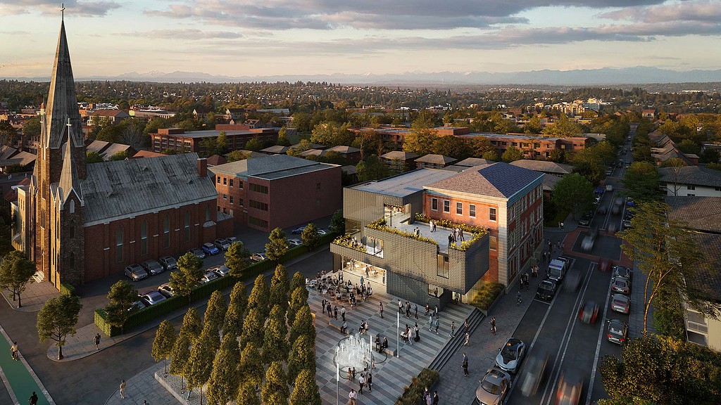 Newark Community Museum aerial shot
