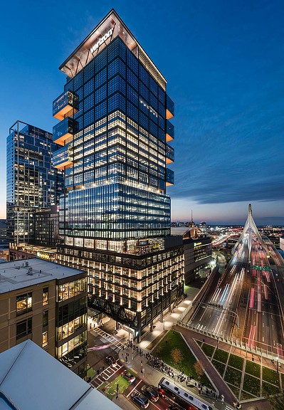 Hub on Causeway vertical exterior shot nighttime