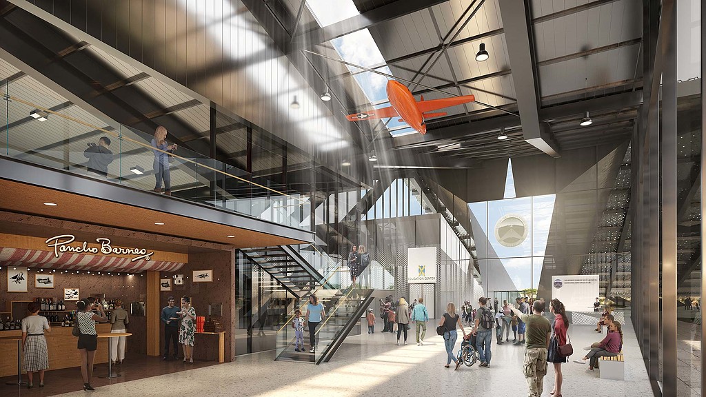 Air Force Flight Test Museum interior rendering