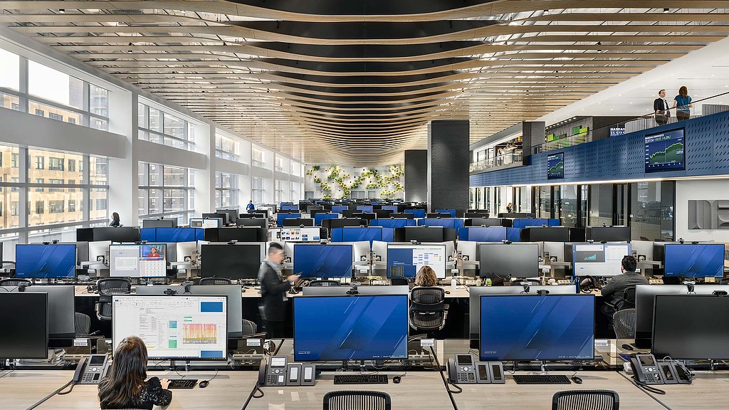 Financial services firm trading floor