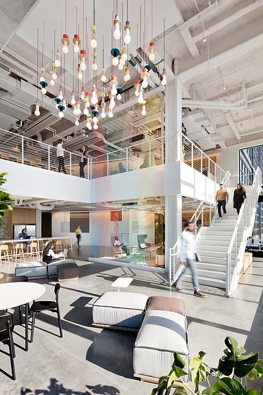 Verizon at the Hub central stair