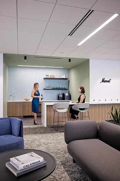 A person standing in a room.