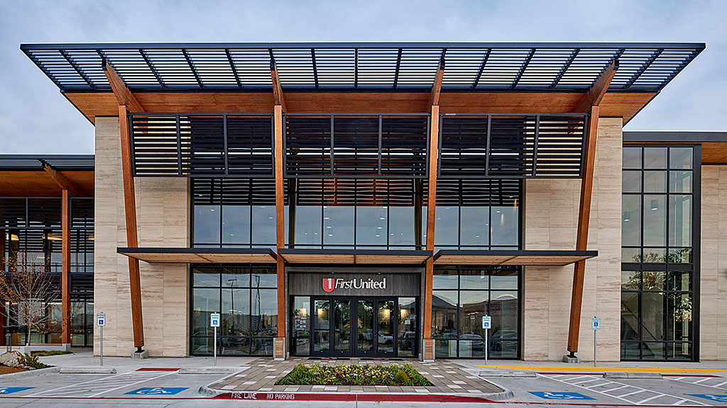 First United Bank Sherman Regional Headquarters building front exterior