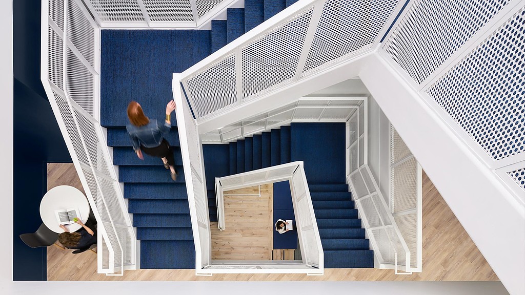 Unum Portland staircase from above