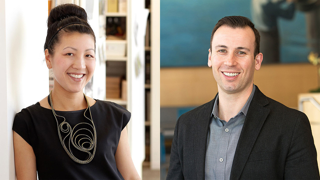 Side-by-side photo of Corinda Wong and Brian Corbett