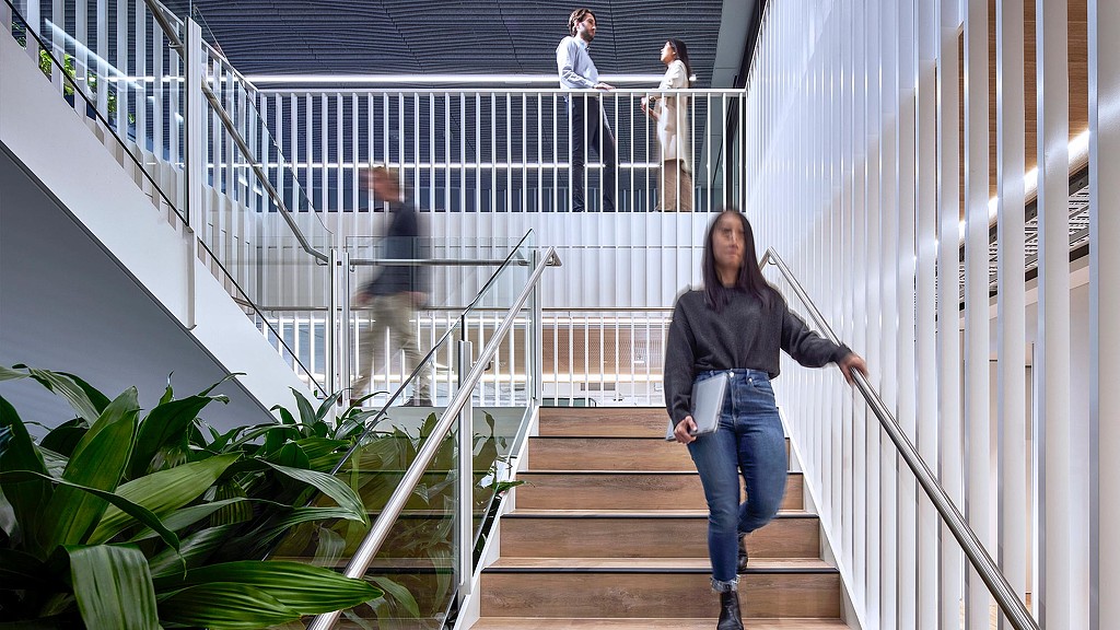 Global insurer headquarters staircase