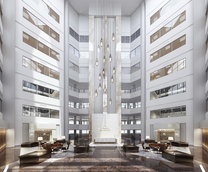 One Century Place building lobby rendering