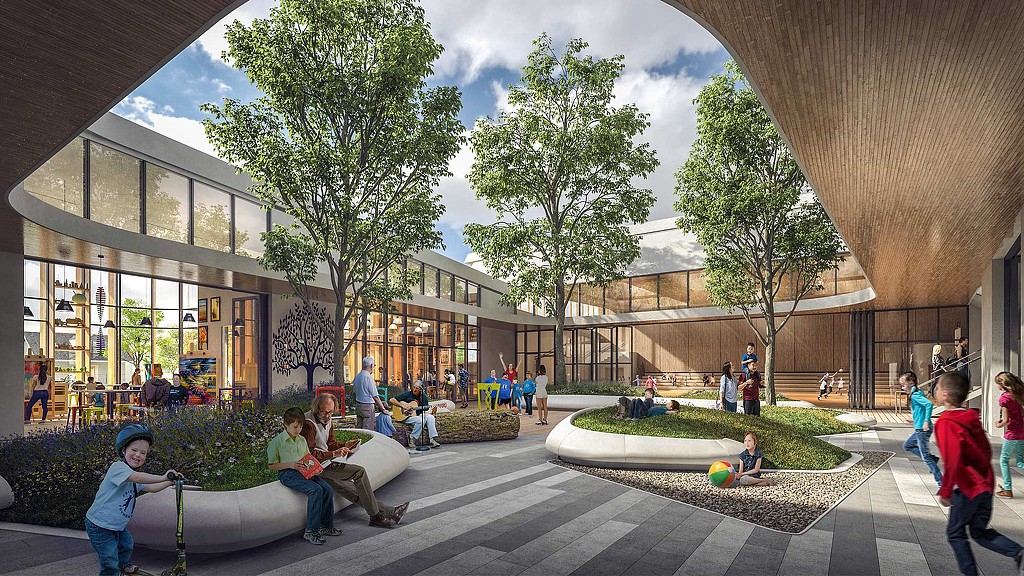 Friendship Foundation Campus courtyard rendering