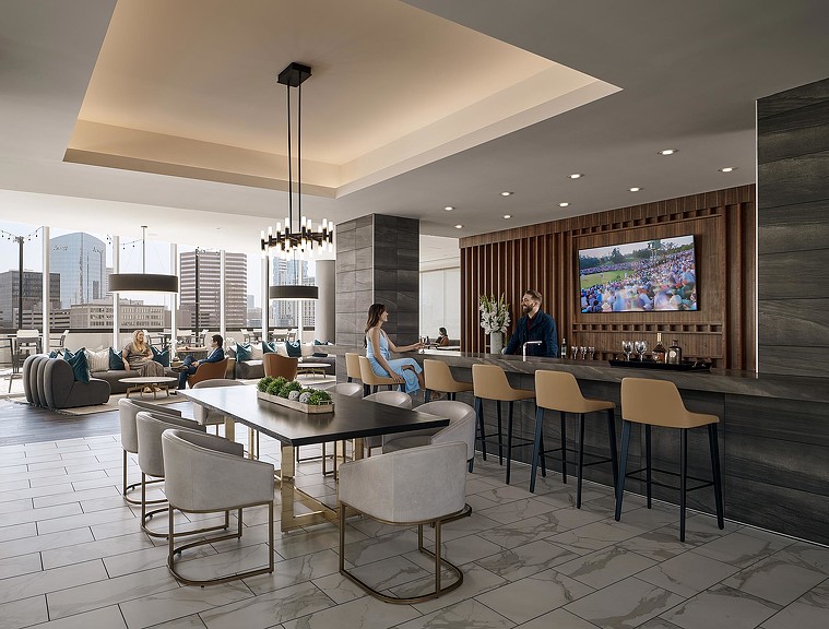 Aspire Post Oak apartment rooftop bar