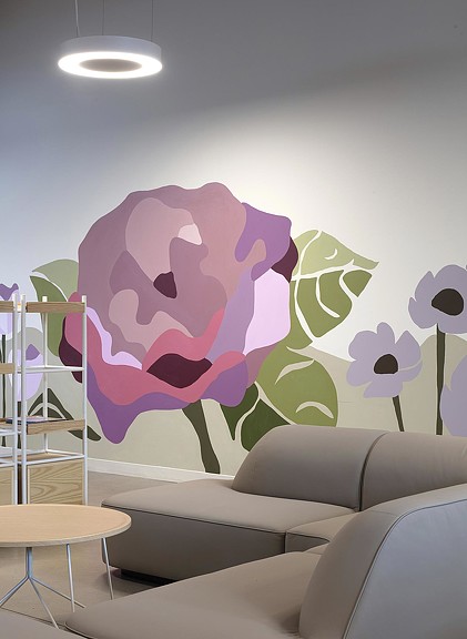 Rose Haven Community Day Shelter floral mural