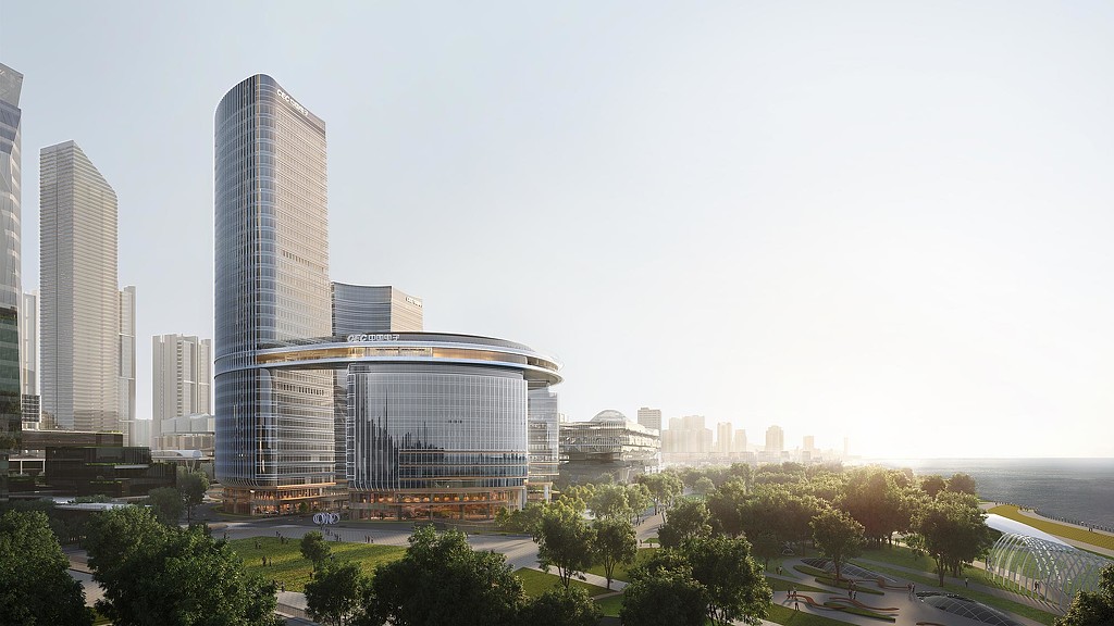 CEC Vanke Shenzhen Bay Headquarters Greenbelt Bay view rendering