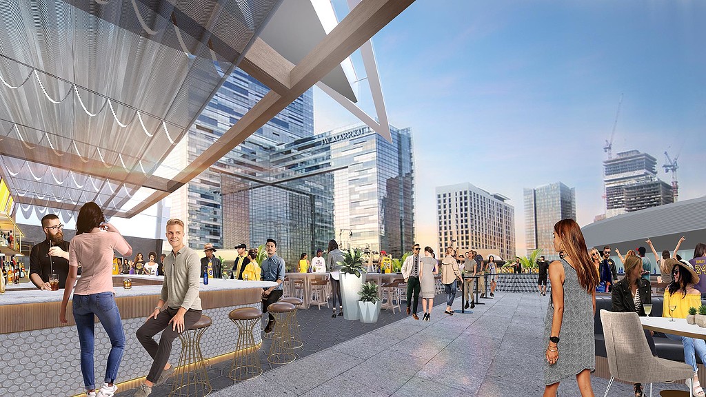 Crypto.com Arena city view terrace rendering