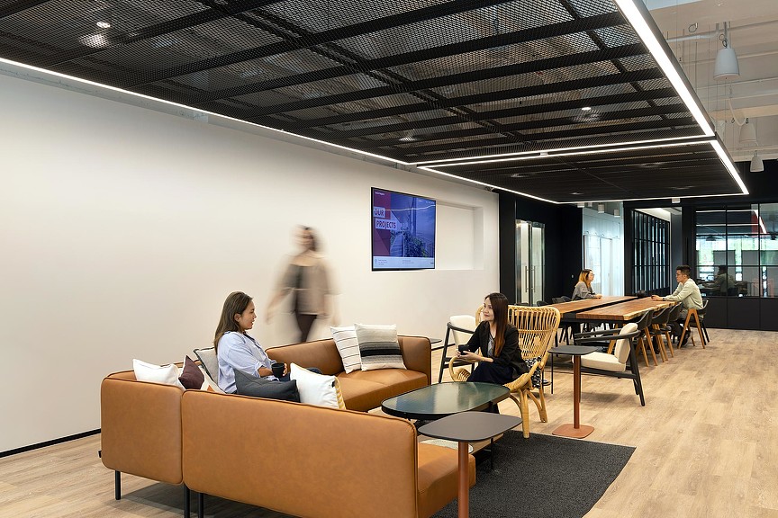 Gensler Singapore office lounge seating