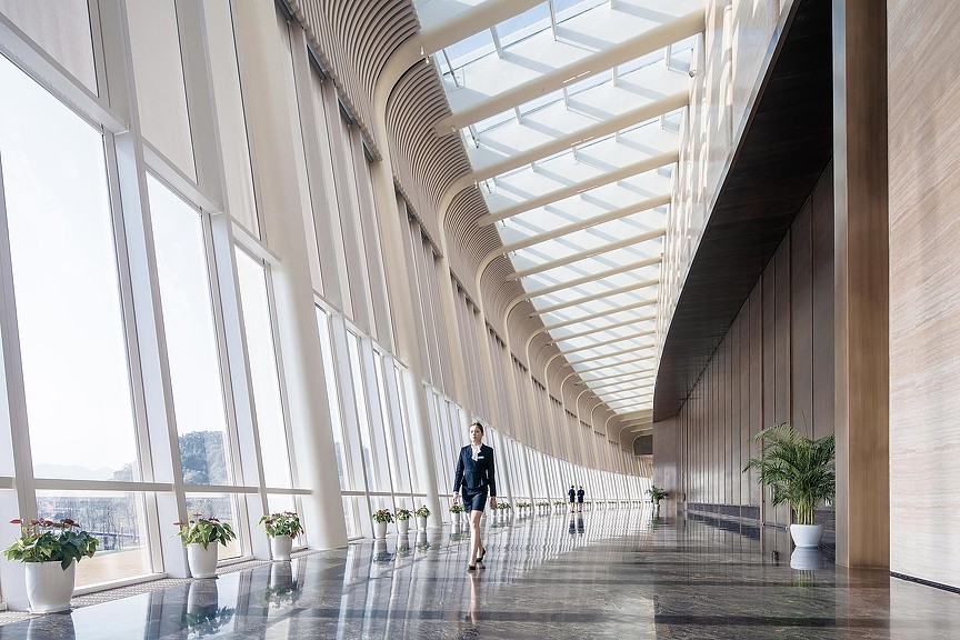 Lijia Smart Hall interior walkway.