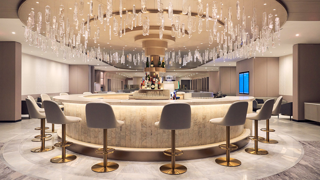 American Airlines & British Airways Chelsea Lounge bar.