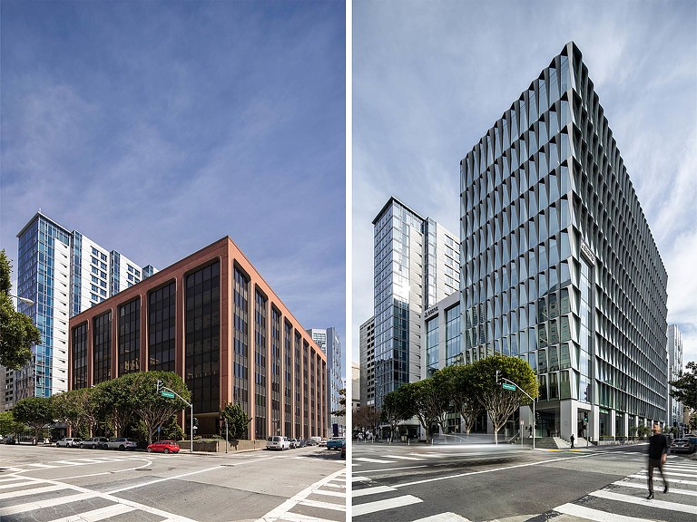 633 Folsom side-by-side before and after.