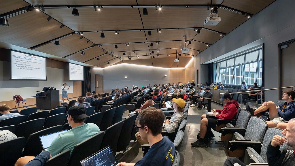 Lecture hall in WVU Reynolds Hall
