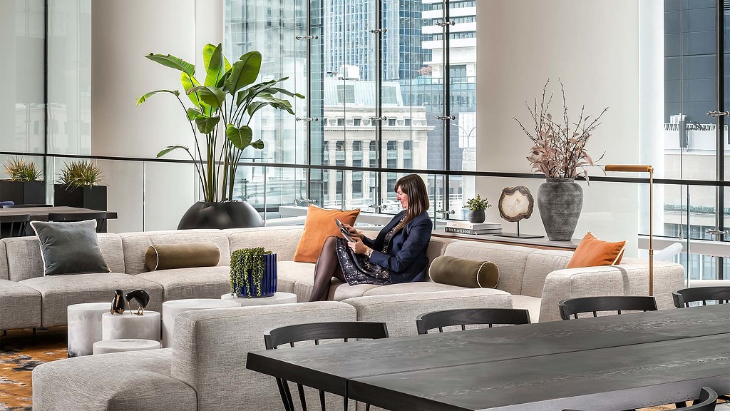 Lounge area at The Canopy at CIBC Square