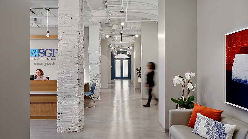 Shady Grove Fertility reception area.