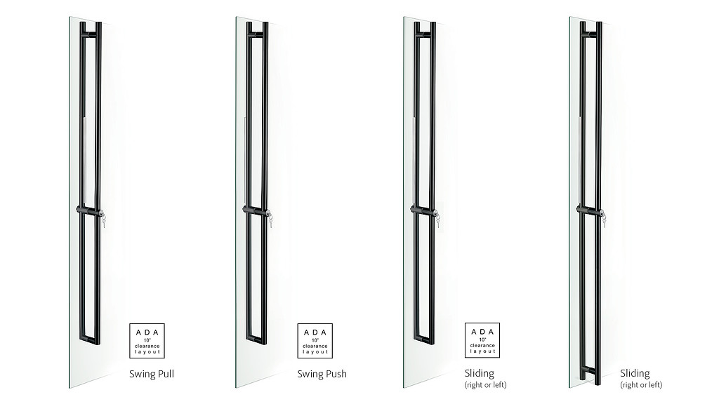 PBA Single-Motion Unlocking Door Pull close-up.