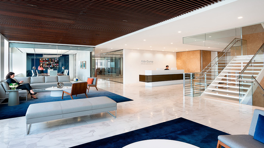 Akin Gump Houston office lobby.