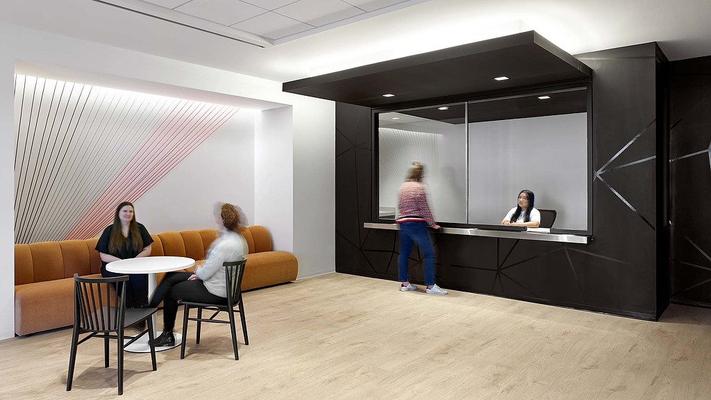 Main reception and lounge space