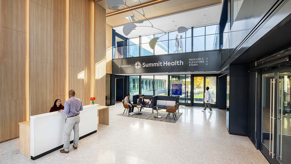Main reception at Summit Health Clifton