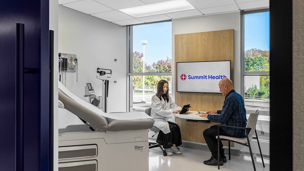 Patient exam room at Summit Health Clifton