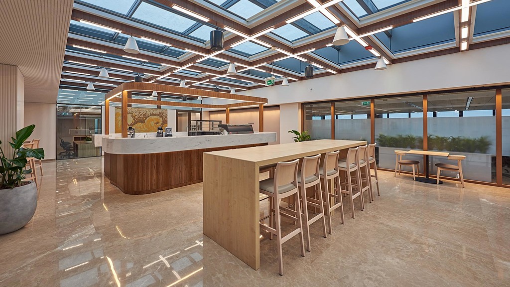 Financial services workplace cafe