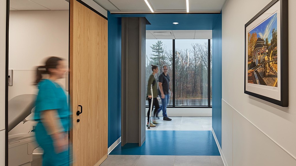 Mass General Brigham iCare patient room and hallway