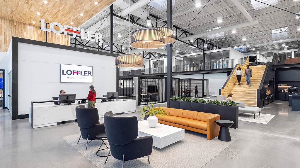 Large interior workplace Loffler Companies