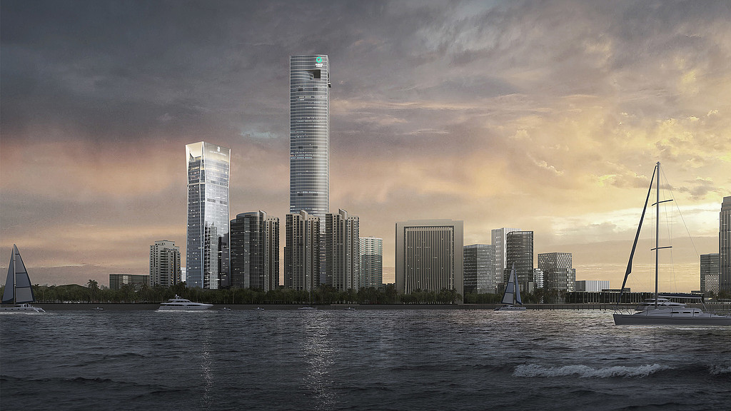 Xiamen CGDG New Era Plaza rendering by harbor