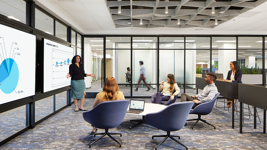 A person giving a presentation.