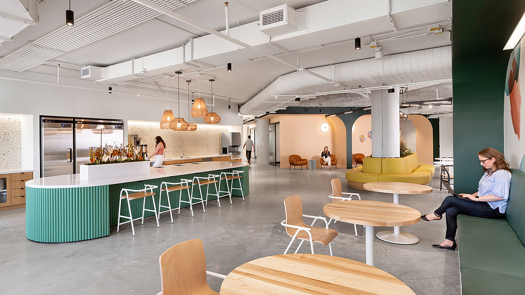 Whole Foods Market headquarters kitchen and cafe seating