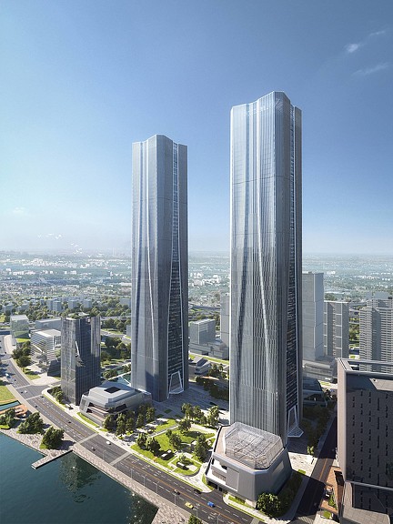 Zhangjiang Twin Towers rendering