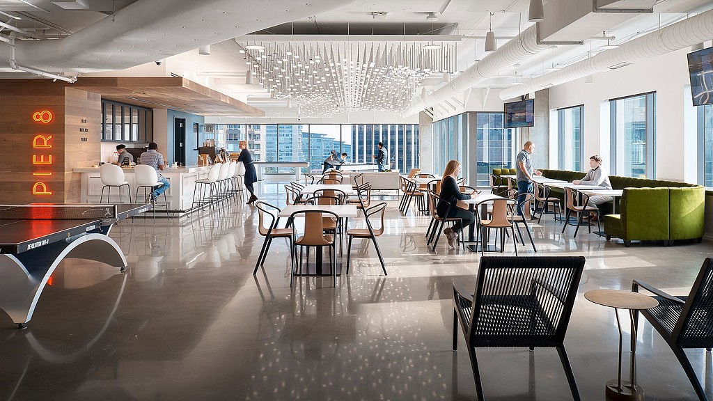 Financial tech firm cafeteria