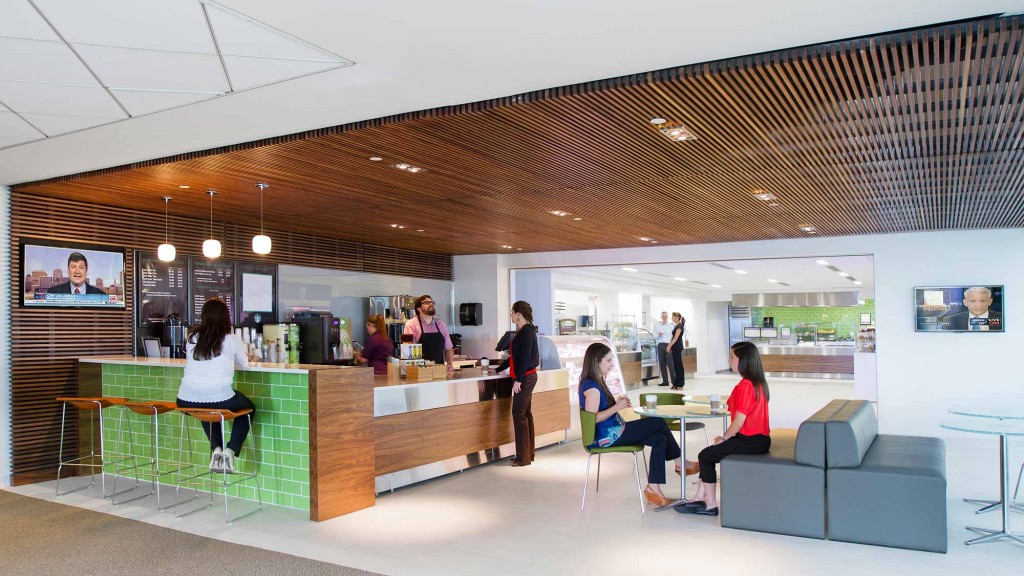 A group of people in a room.