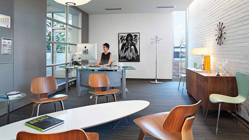 A person sitting at a desk.