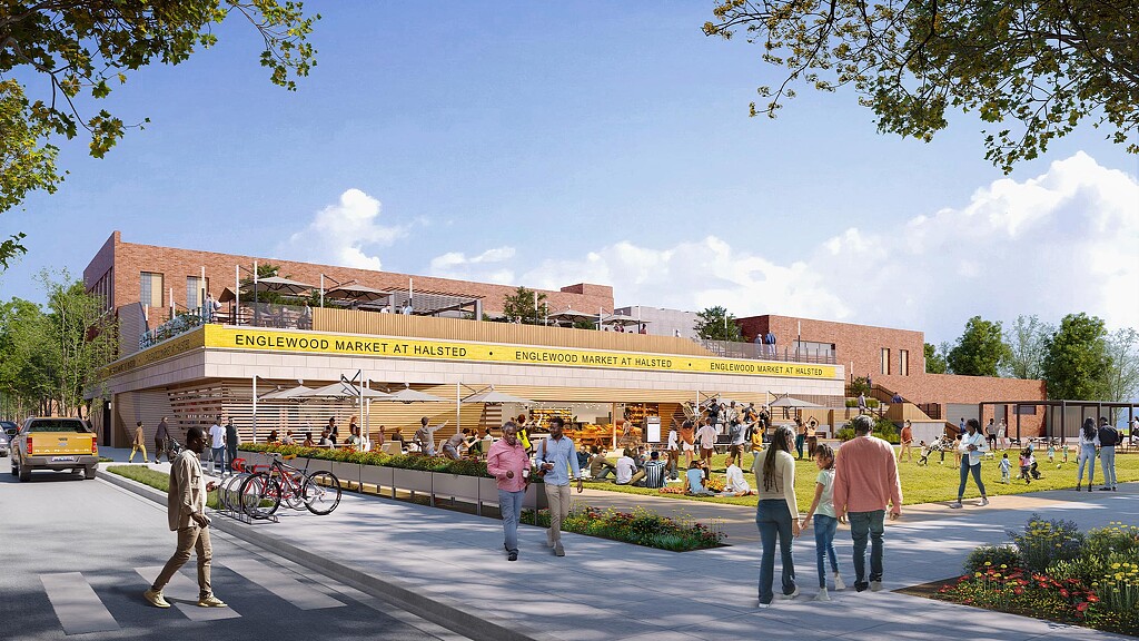 A rendering for the Englewood Line Redevelopment Plan