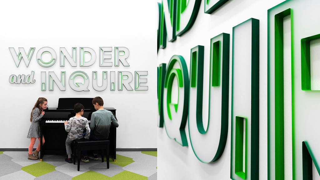 Wonder and Inquire wall installations