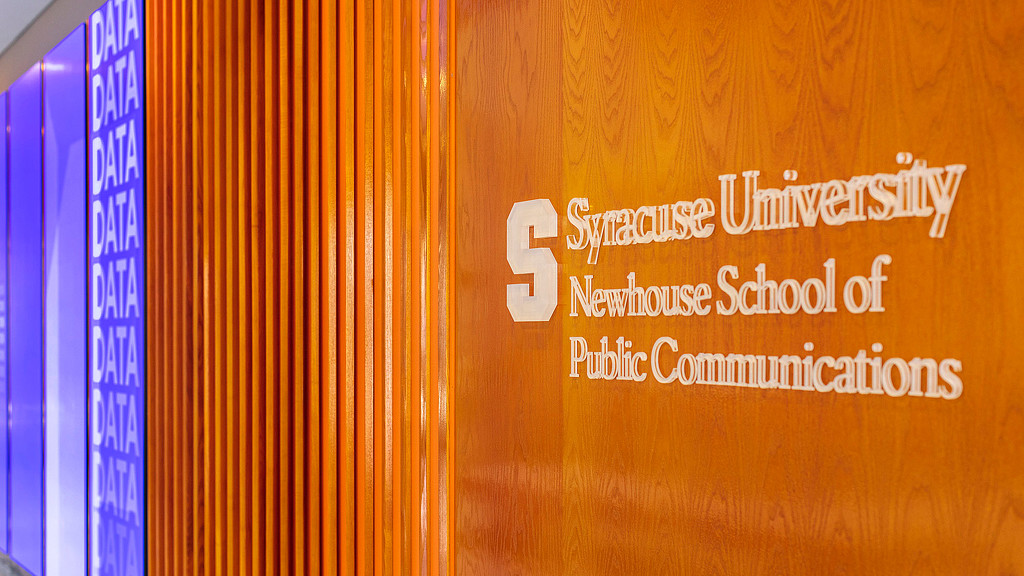Syracuse University Newhouse School of Public Communications environmental graphic