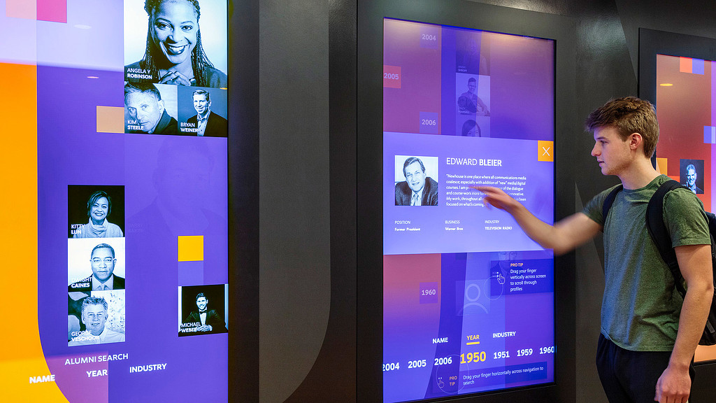 Syracuse University Newhouse digital screen