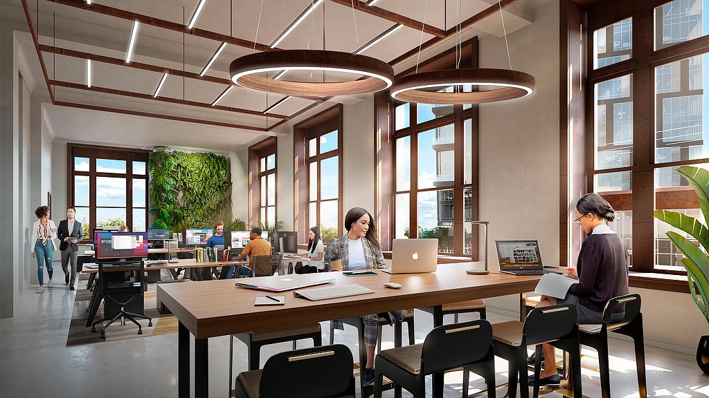 Amtrak Baltimore Penn Station office interior rendering