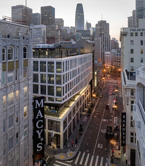 100 Stockton aerial shot