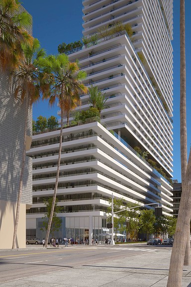 8th Grand & Hope residential tower rendering