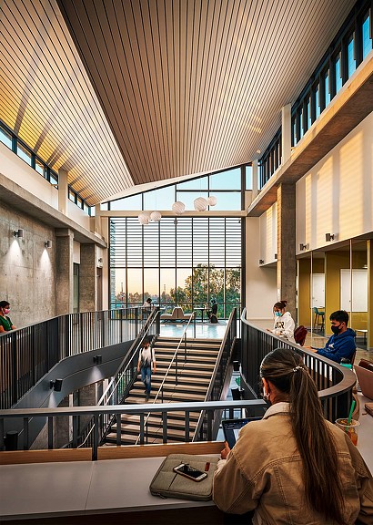 UCR Student Success Center internal staircase