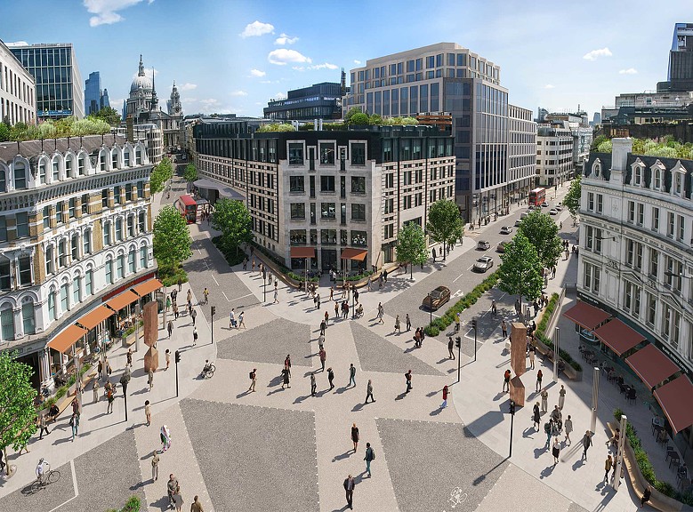 Fleet Street Quarter aerial rendering